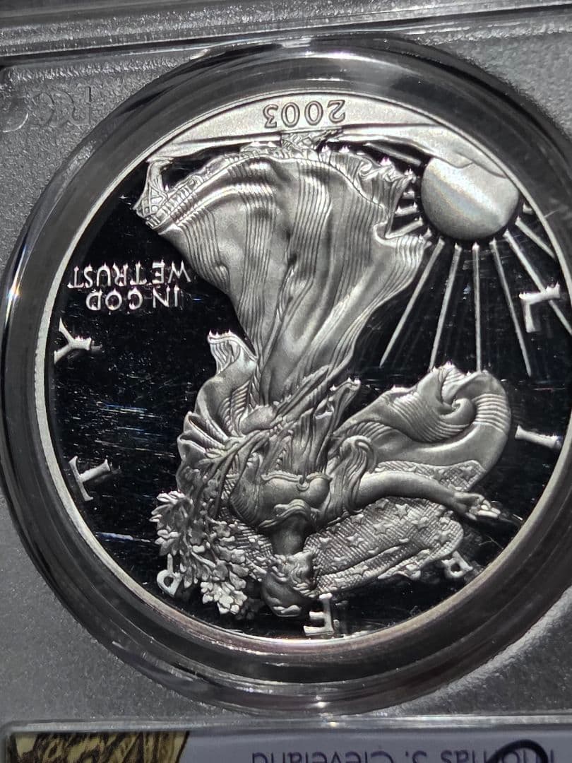 (PR69 DCAM)アメリカ合衆国　シルバー イーグル銀貨　2003 W