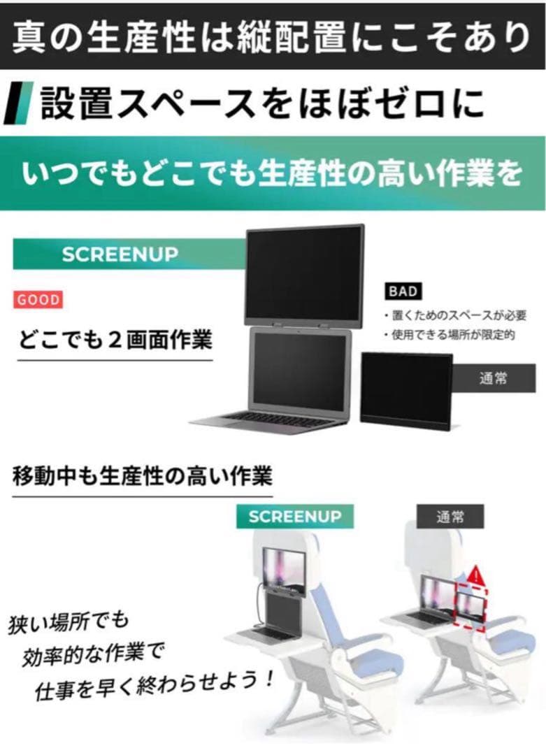 SCREENUP 14インチ ポータブルモニター
