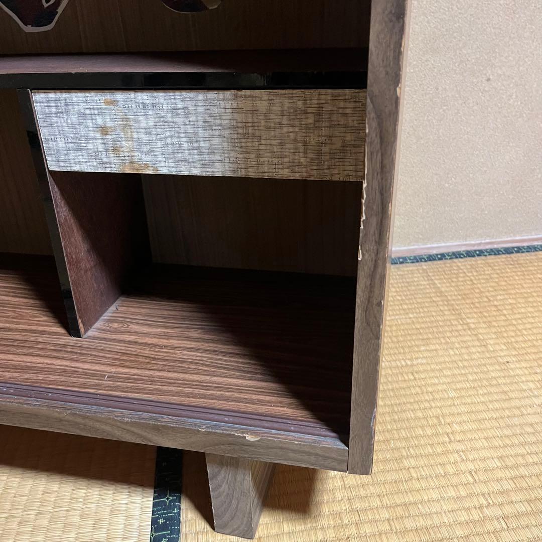 9/10まで！　昭和レトロ　キャビネット　彫りガラス　引き出し付き