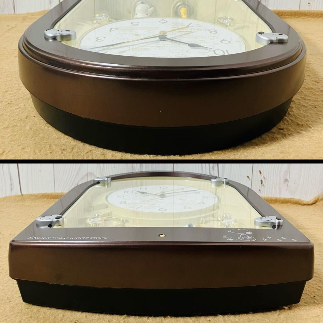 希少 RHYTHM 4MH778-M スヌーピー 掛時計 からくり時計