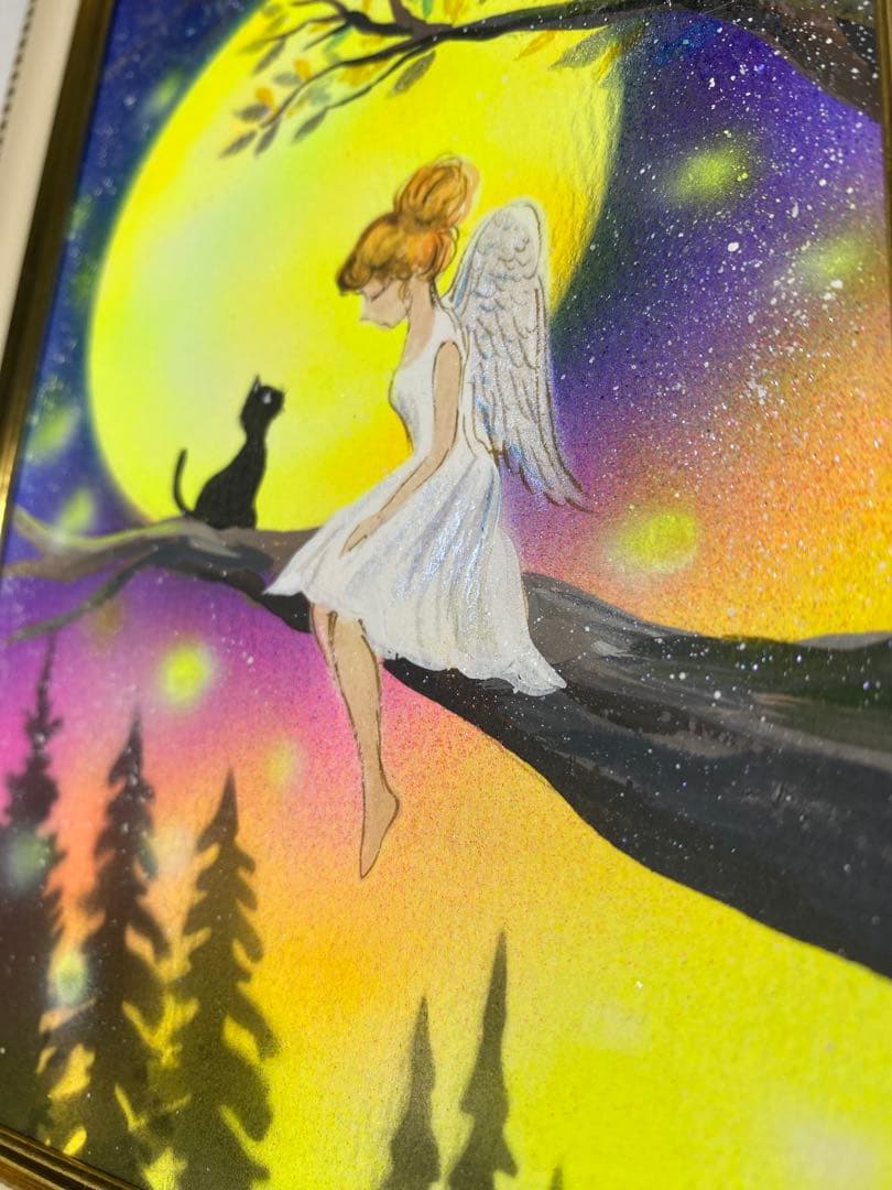 月と太陽　絵画3点