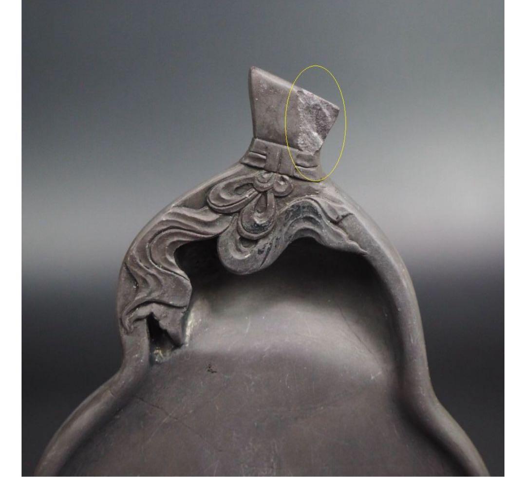 送料無料　時代物　瓢箪彫端渓硯　書道具