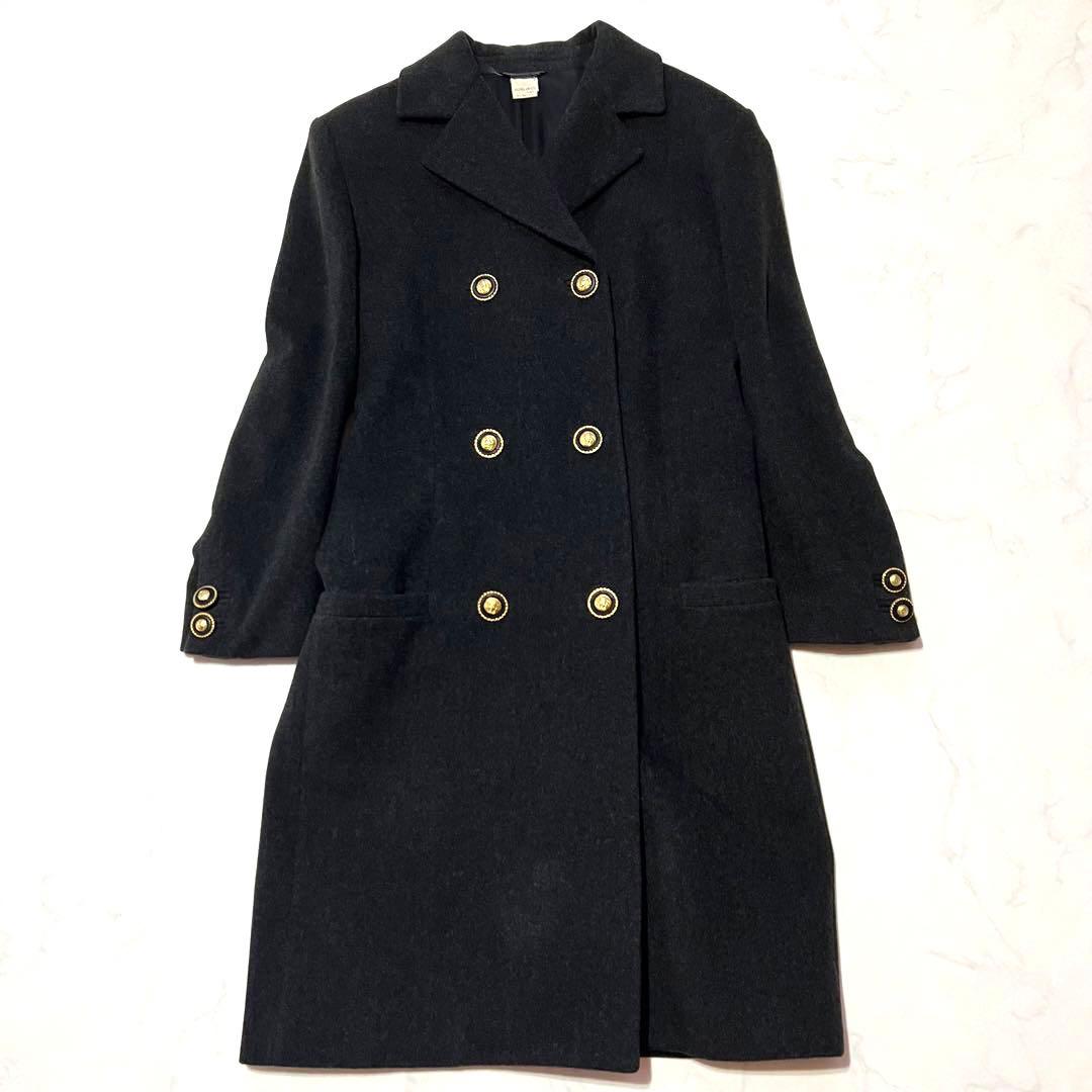 ✨極美品✨ヴェルサーチ チェスターコート メデューサボタン カシミヤ混 40