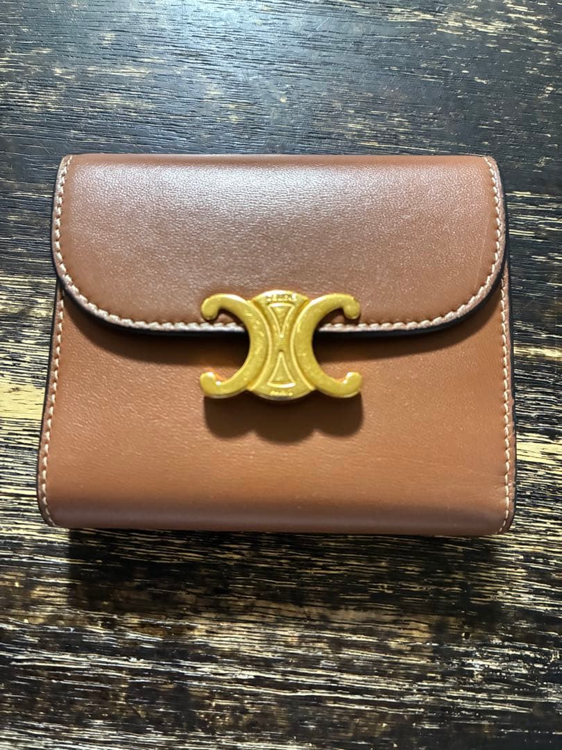 スモール フラップウォレット トリオンフ / シャイニーカーフスキン