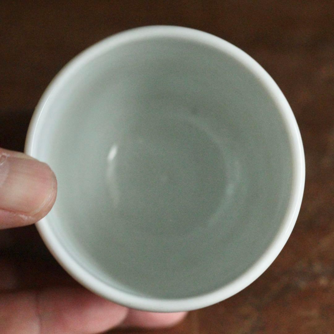 白磁 筒碗 筒盃 No.5 古道具 アンティーク 検）伊万里波佐見平佐