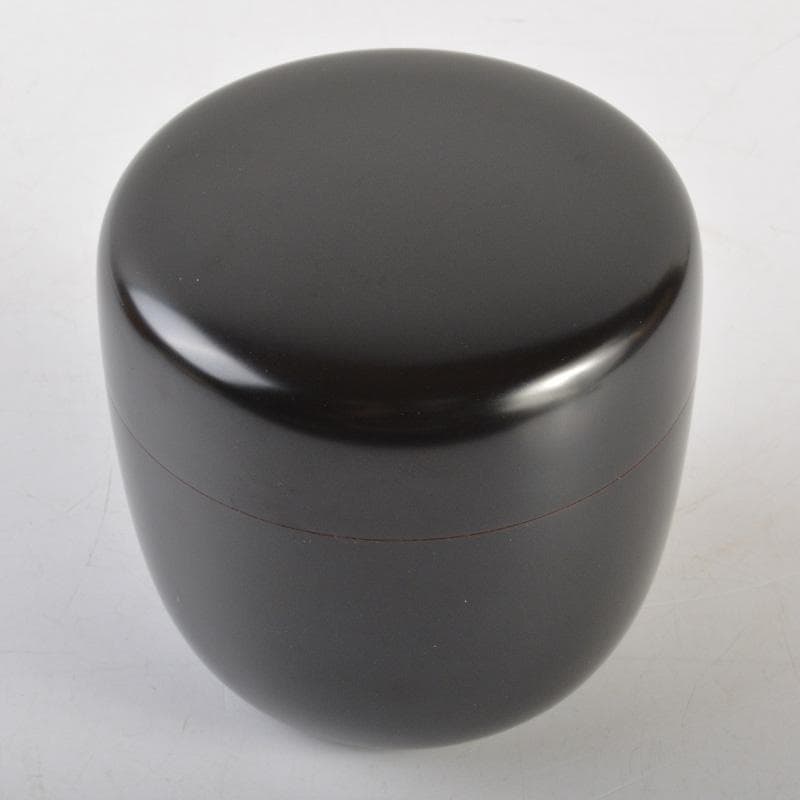 茶道具　廣鳳作　真塗　黒漆　大棗　共箱　V　6658