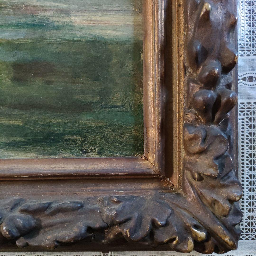 \"油彩画巨匠\"　大久保作次郎　F12号秀作『フランスボーヴェ郊外』1926年制作