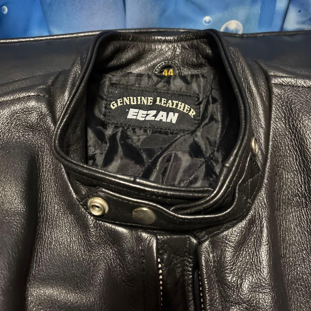 本革シングルライダースジャケット・sizeL(44) ブラック