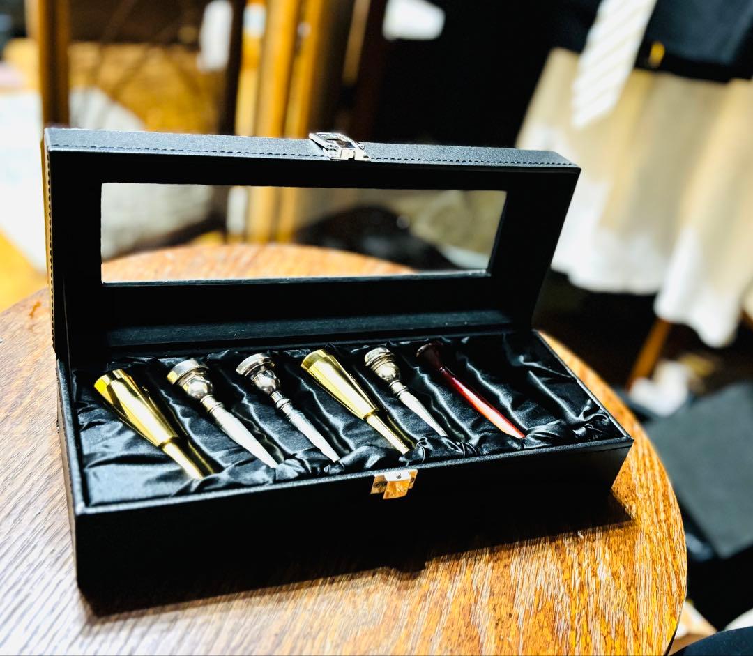 【新品】トランペットorホルンマウスピース収納ボックスケース（保管用）