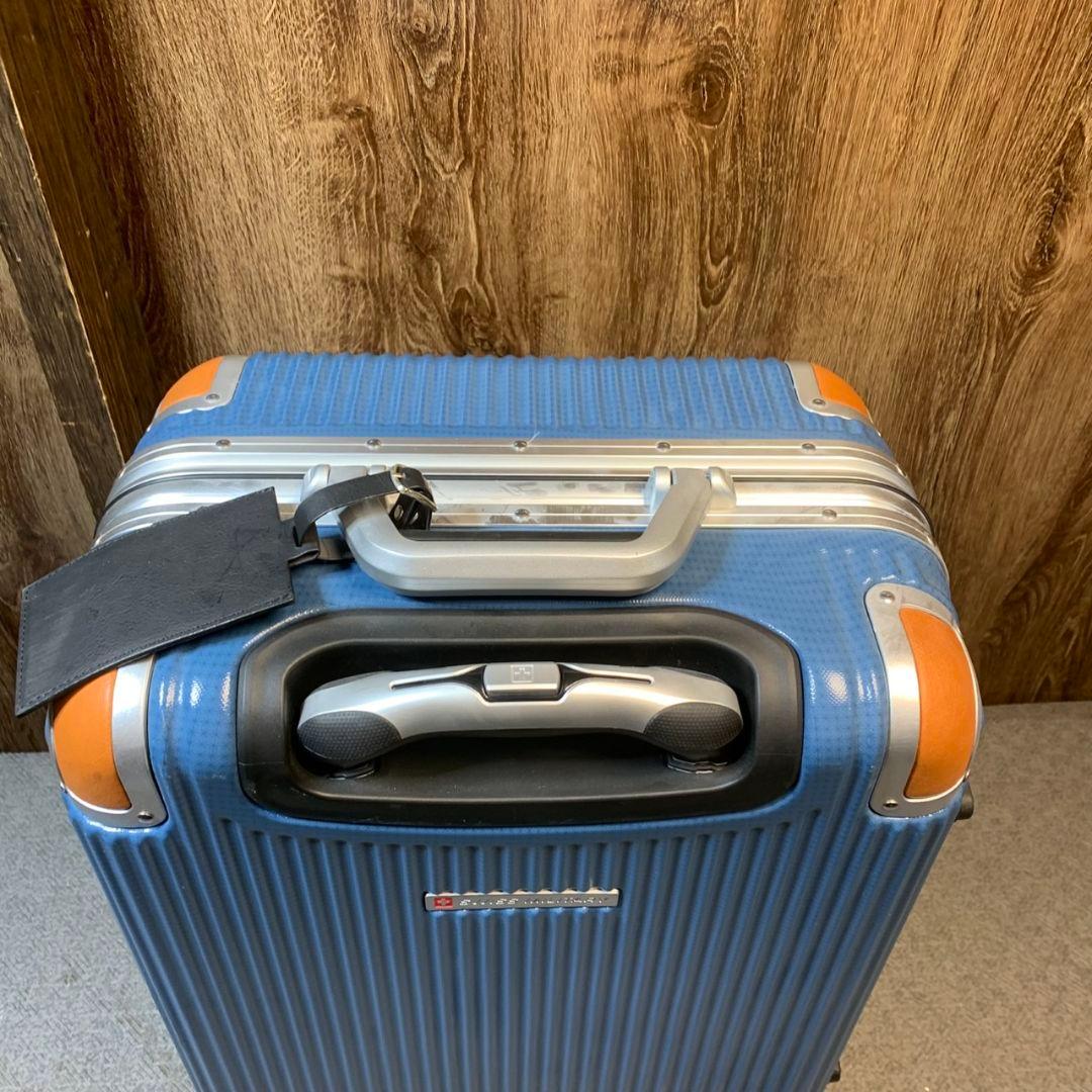 J456 スイスミリタリー スーツケース 38.5L ブルー 青