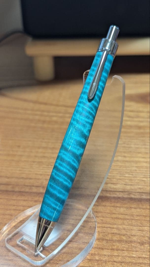 451ペン工房翌檜　スタビライズドウッドトチ　縮杢　木軸シャーペン　ボールペン