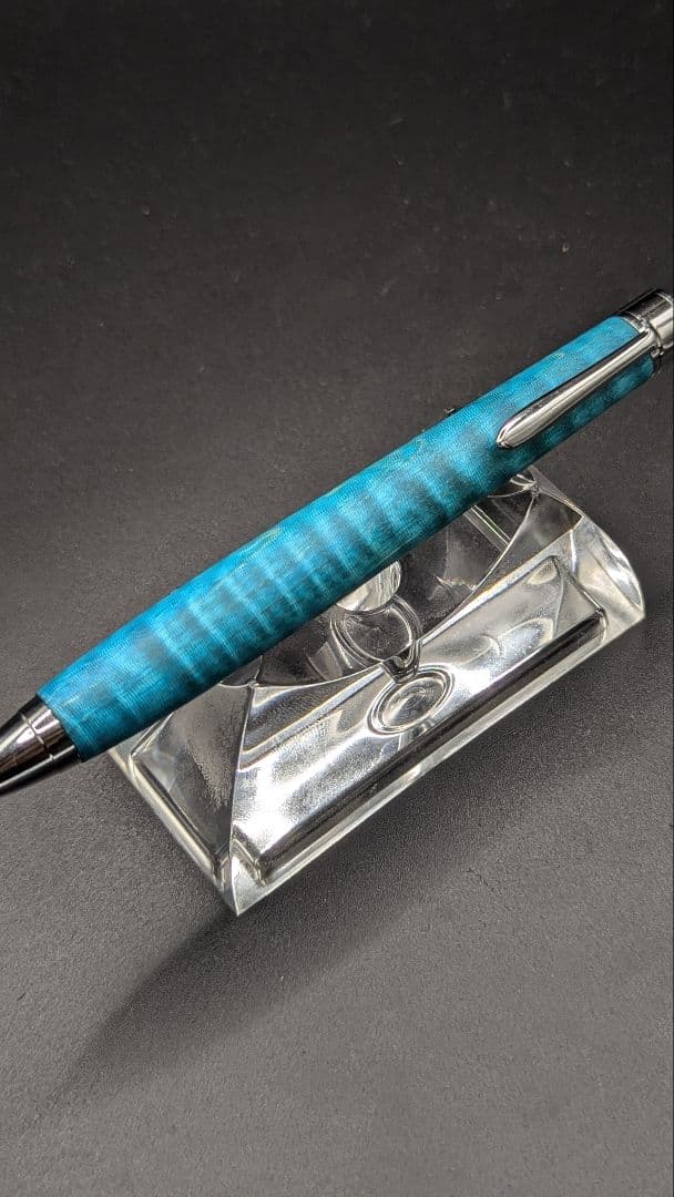 451ペン工房翌檜　スタビライズドウッドトチ　縮杢　木軸シャーペン　ボールペン