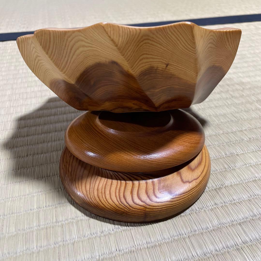 屋久杉　工芸品　器