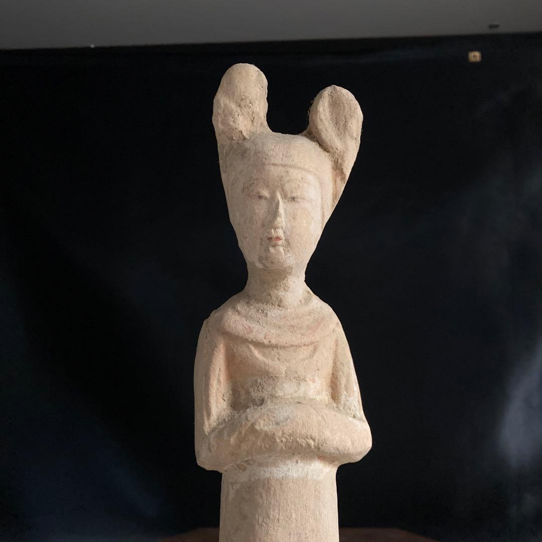 新年赤札セール❗️【ギャラリー三益】中国古美術　唐代加彩美人俑（唐時代）