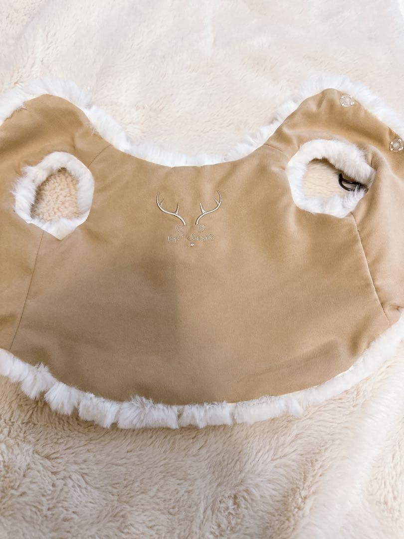 犬服・アクセサリー pp* closet FRONT BELT FUR VEST