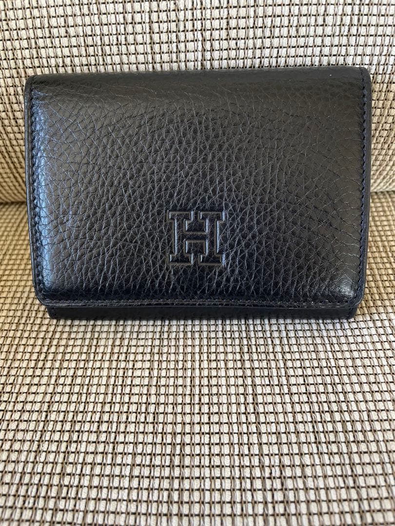 最終再お値下げ中！　HIROFU レザー製 二つ折り財布　ネイビー