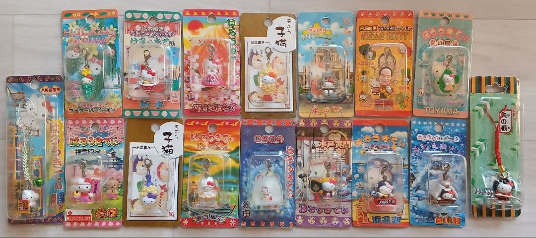 ハローキティ ご当地 限定 根付 チャーム ストラップ 16種 まとめセット