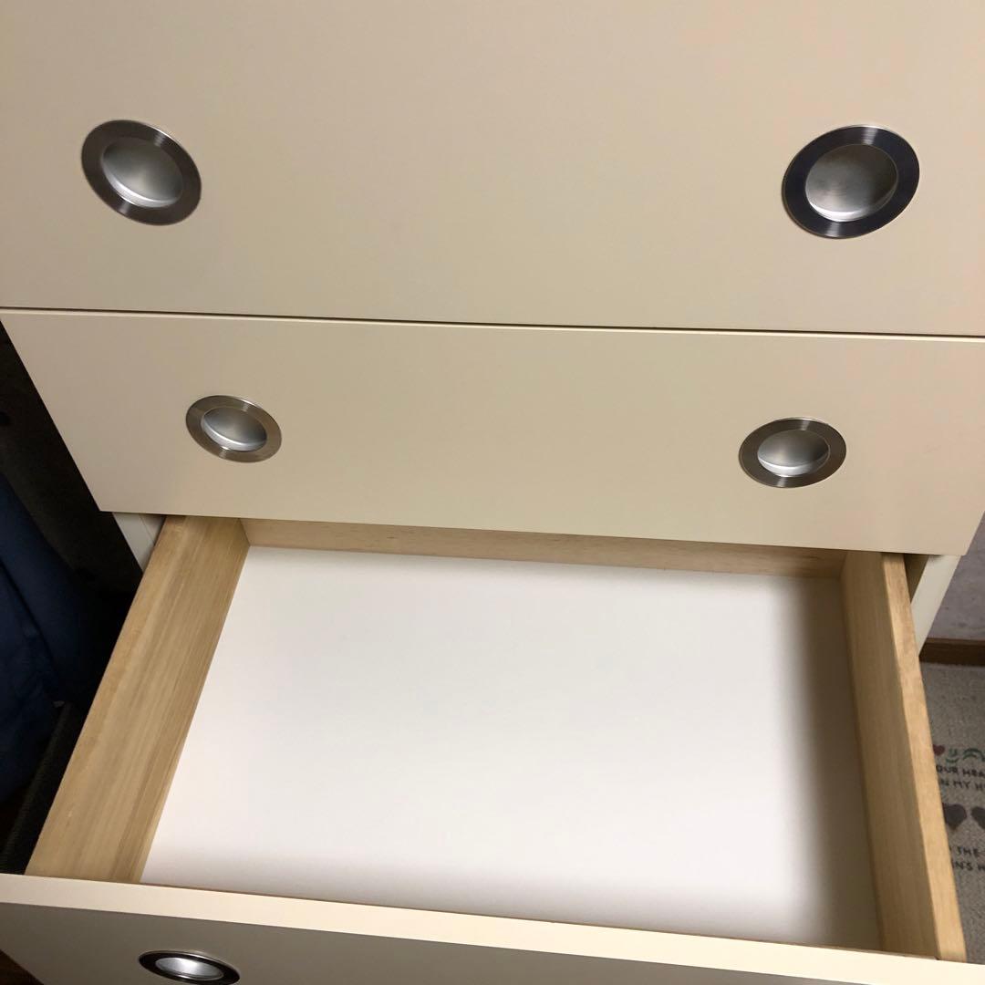 B038 レグナテック　6段　ハイチェスト　タンス　ベビー（ホワイト）