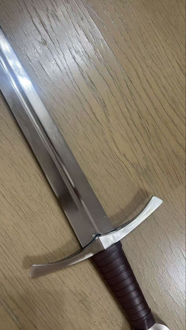 片手用西洋剣 茶色 全長 100cm 刃長 80cm 十字軍剣模造 武具 日本刀