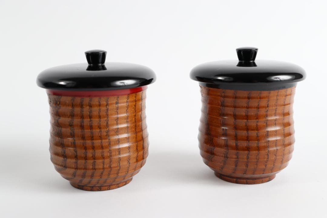 輪島塗 伝統工芸 田谷漆器 湯呑 蓋付湯呑 4客