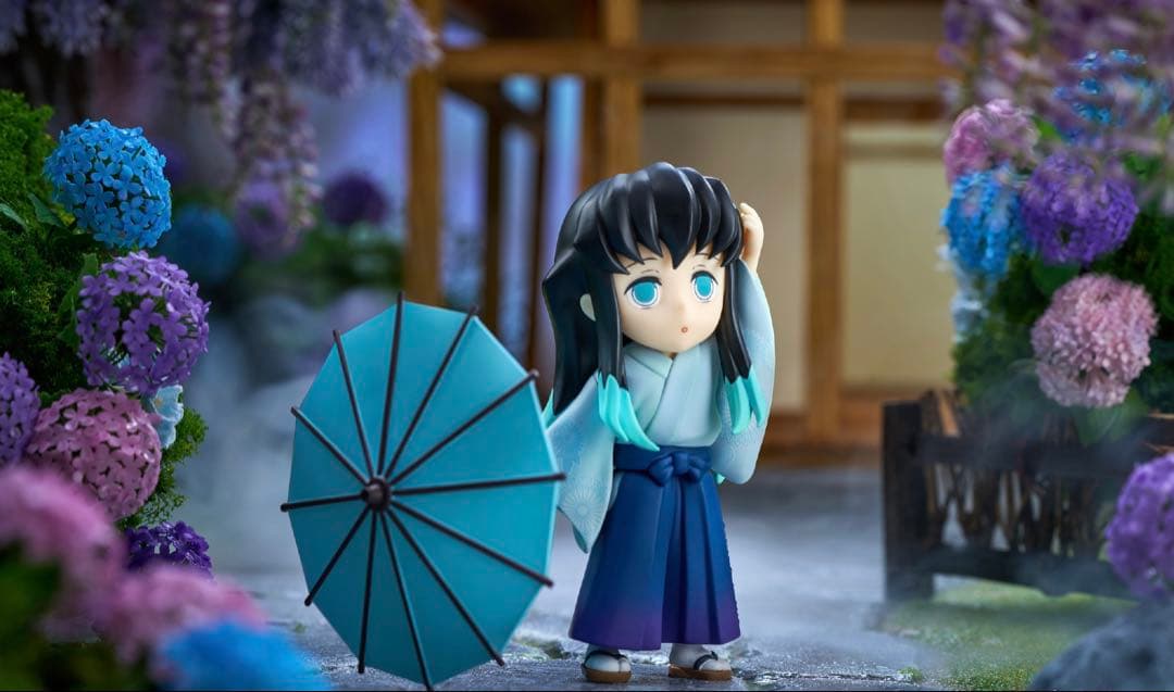ぱ*降様 鬼滅の刃 時透無一郎 中国限定 梅雨シリーズ フィギュア ポストカード