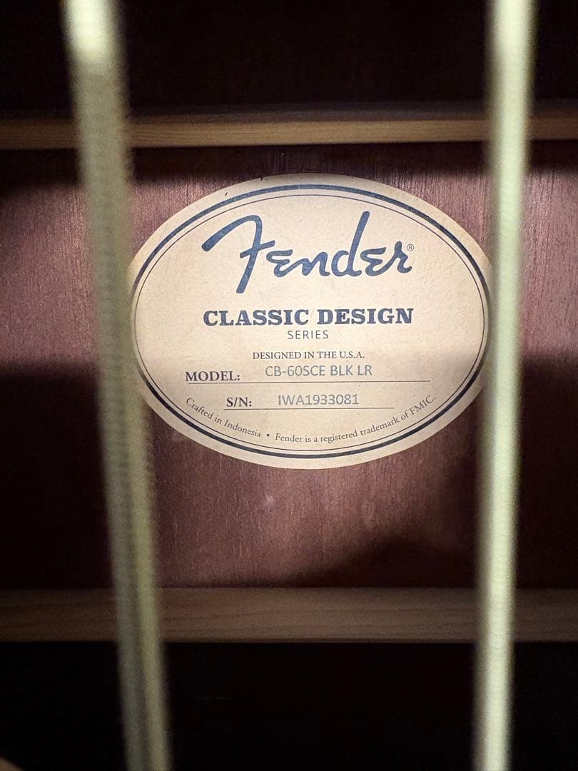 Fender CB-60SCE フェンダー アコースティックベース