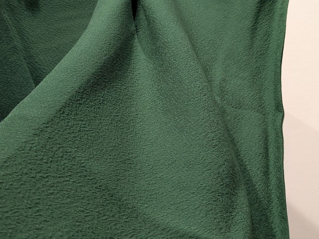 振袖フルセット 身丈165裄69.5 色無地 緑 三つ紋 逸品