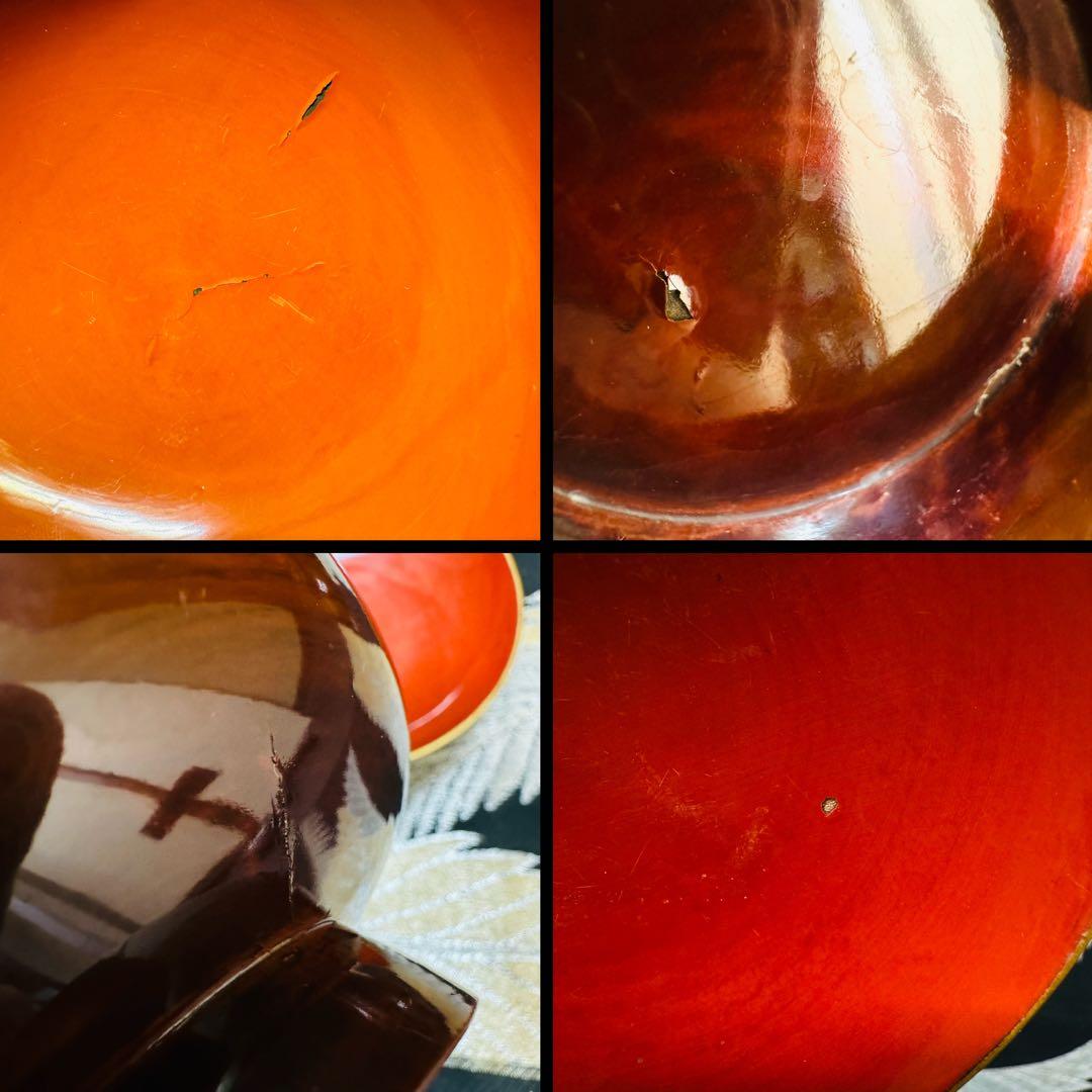 漆器　輪島塗　蒔絵　沈金木製　蓋付椀　お煮物椀　吸物椀　5客　骨董品