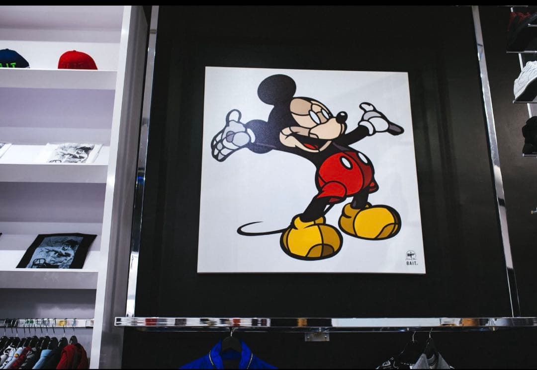 超美品】BAIT x David Flores ミッキーマウス キャンバスアート
