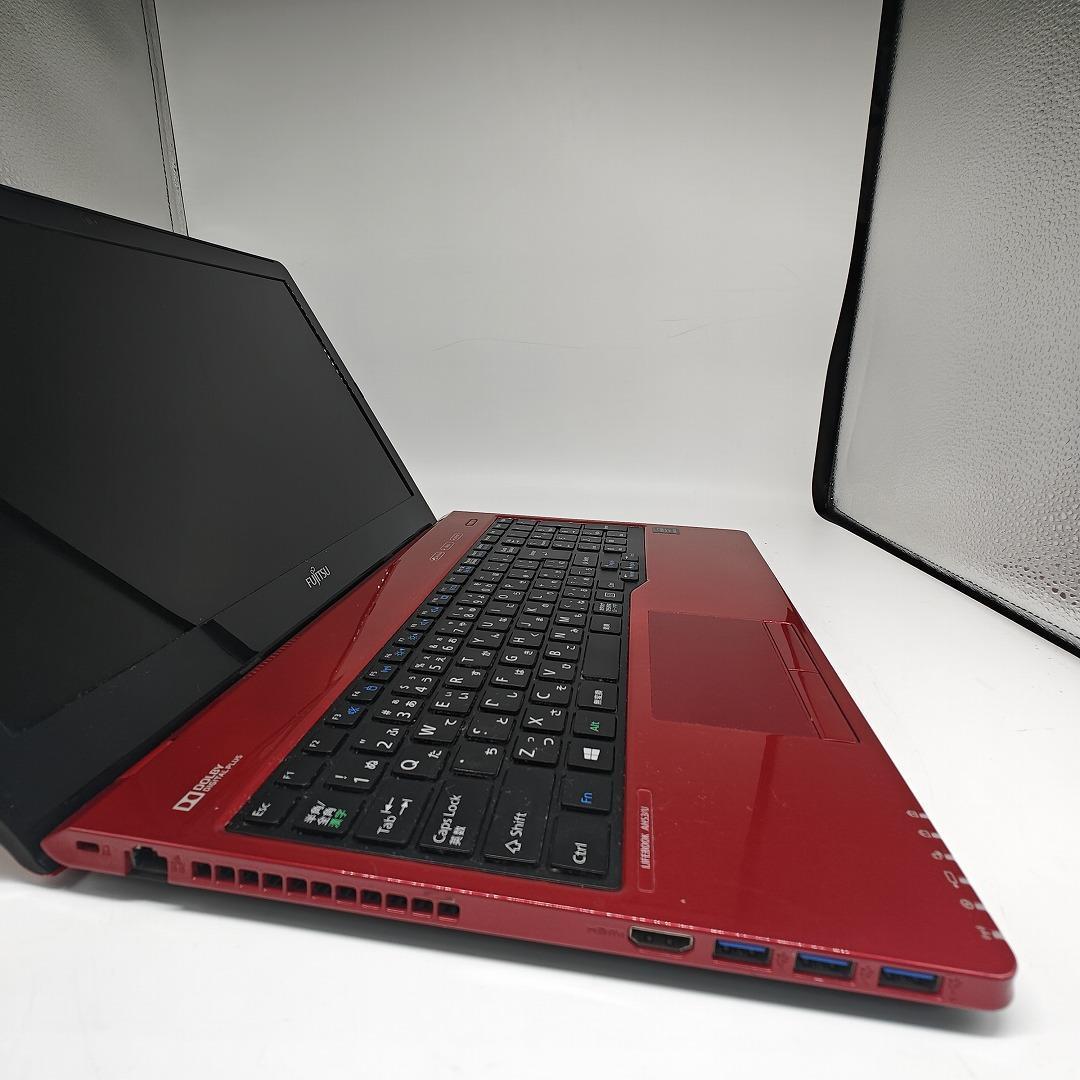 【富士通】AH53 高性能i7 SSD256GB 8GB レッド ノートPC