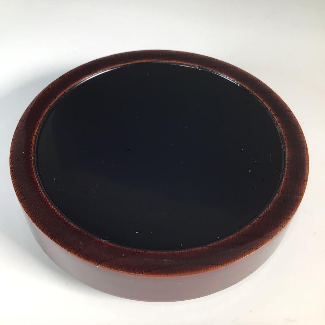 Ｍ８７０　香合　『西村松雲作』『溜塗』『虫蒔絵』『丸香合』　共箱　茶道具