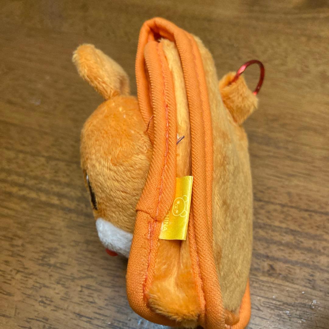 marble mascot ぬいぐるみポーチ　マーブルマスコット　オレンジ　クマ