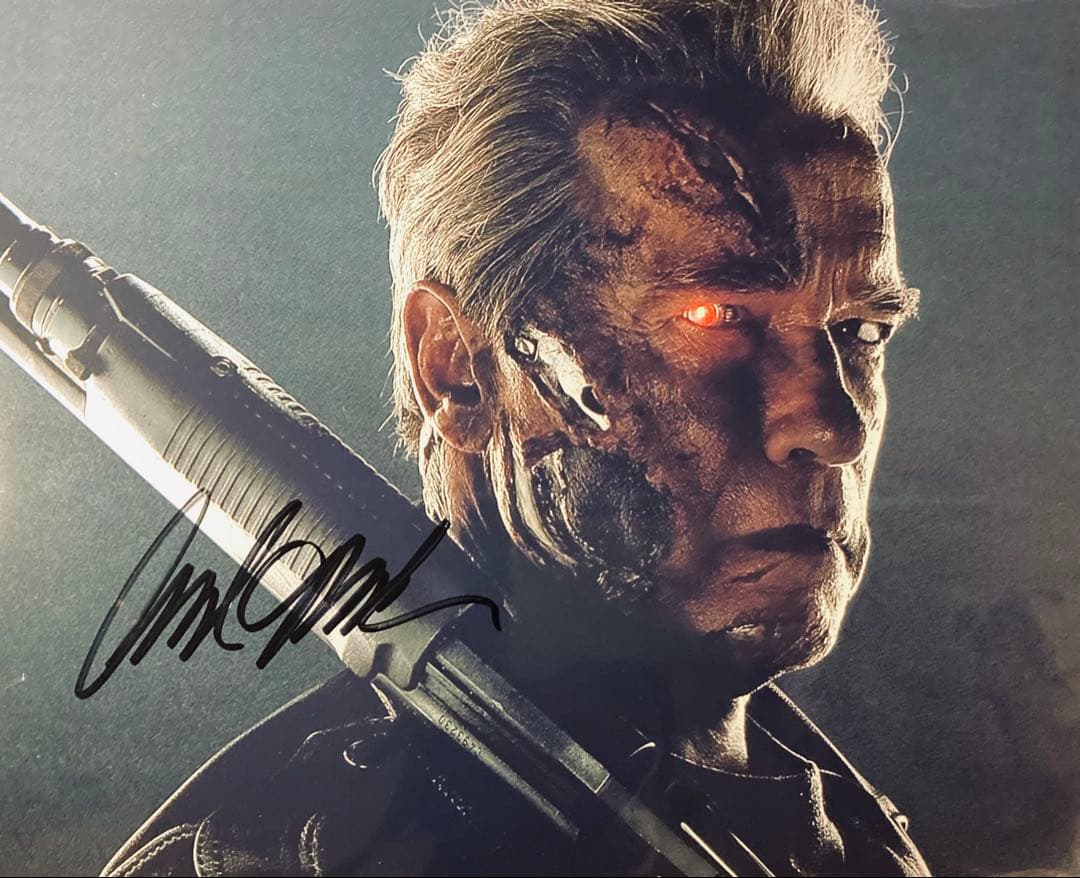ターミネーター　アーノルド・シュワルツェネッガー 直筆サイン入り写真　cg