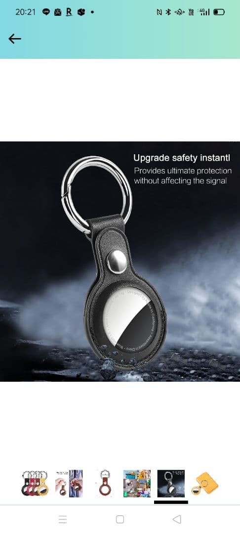 AirTag ケース4枚入 PUレザー ハイエンド 保護 シンプル Airtag