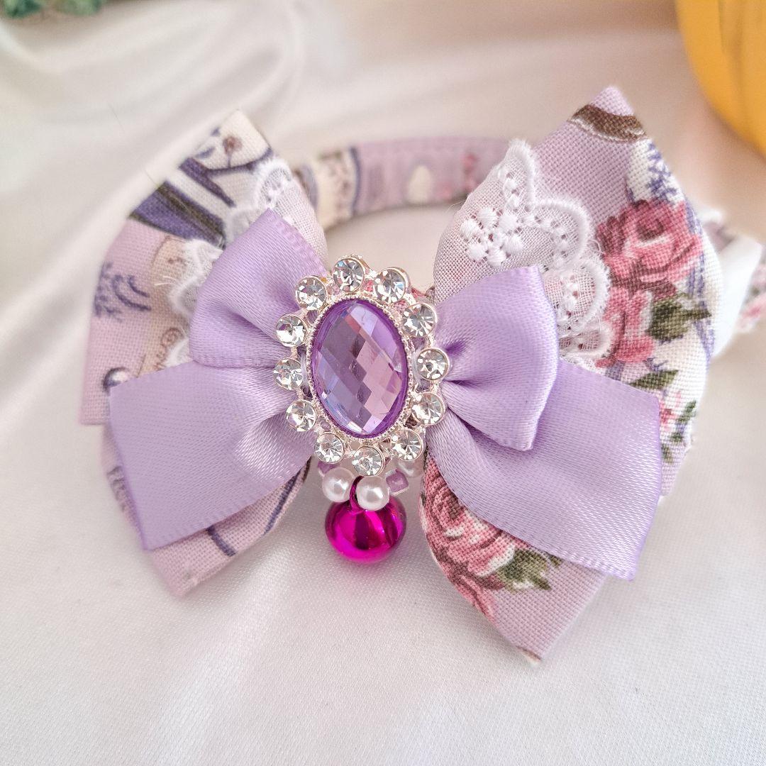 ハロウィン、スイートロリータ(パープル)わんちゃん猫ちゃん用首輪