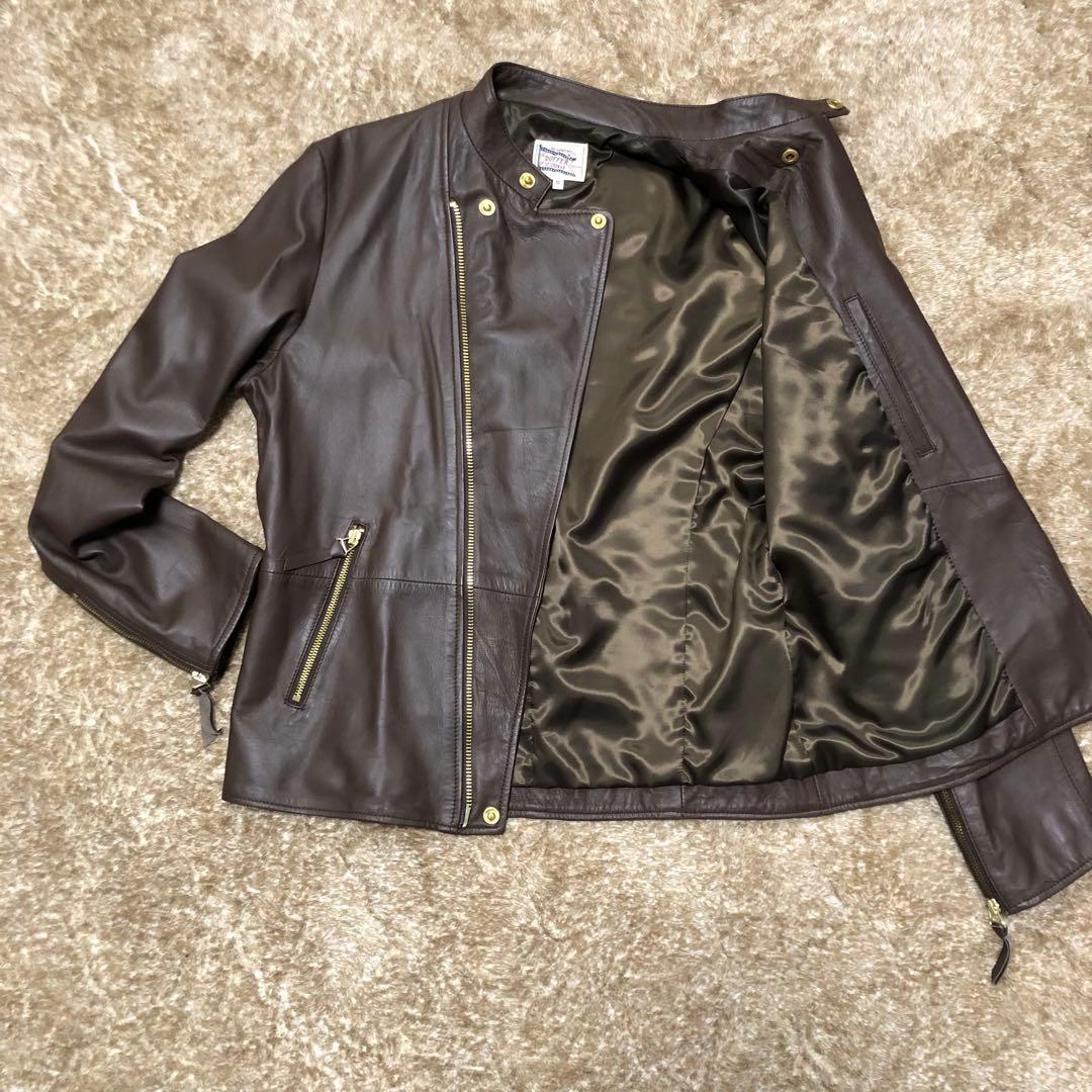 美品duffer DUFFER シングルライダース　ラムレザー　ジャケット