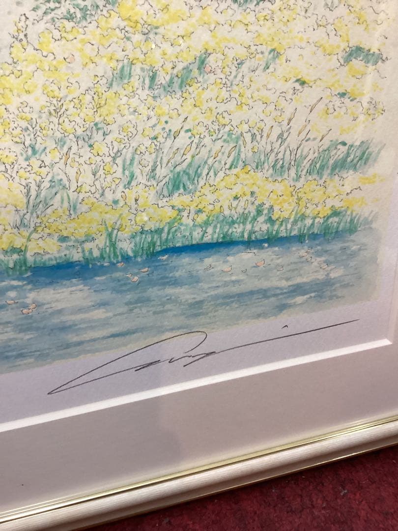 真作保証　内田新哉　SAKURA　裏書き　直筆サイン入　20号