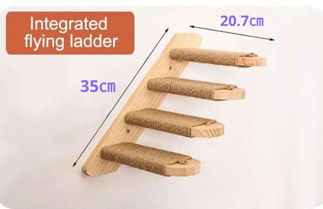 キャットウォーク&ハンモック 壁付け 猫用 階段 インテリア