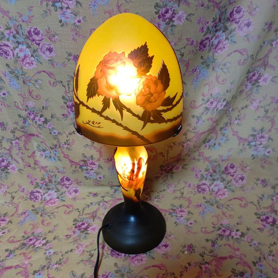 ガレ風 薔薇彩ルームランプ