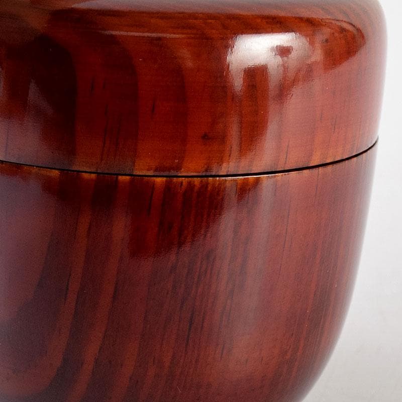 茶道具　大野昭和斎作　肥松生地漆　棗　共布　表千家　即中斎極め箱　V　8751