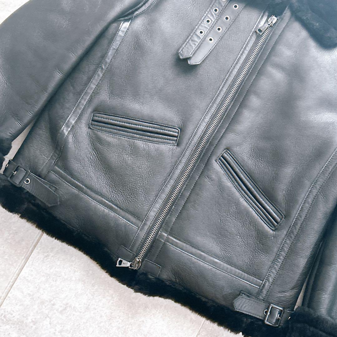 【美品✨】B-3 Flight Jacket シャーリング ムートン　黒 L