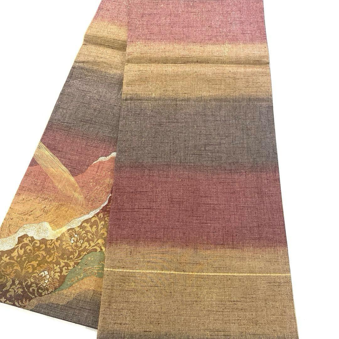 専用帯4985 ●染織の名門 しょうざん謹製 生紬 高級 正絹 袋帯