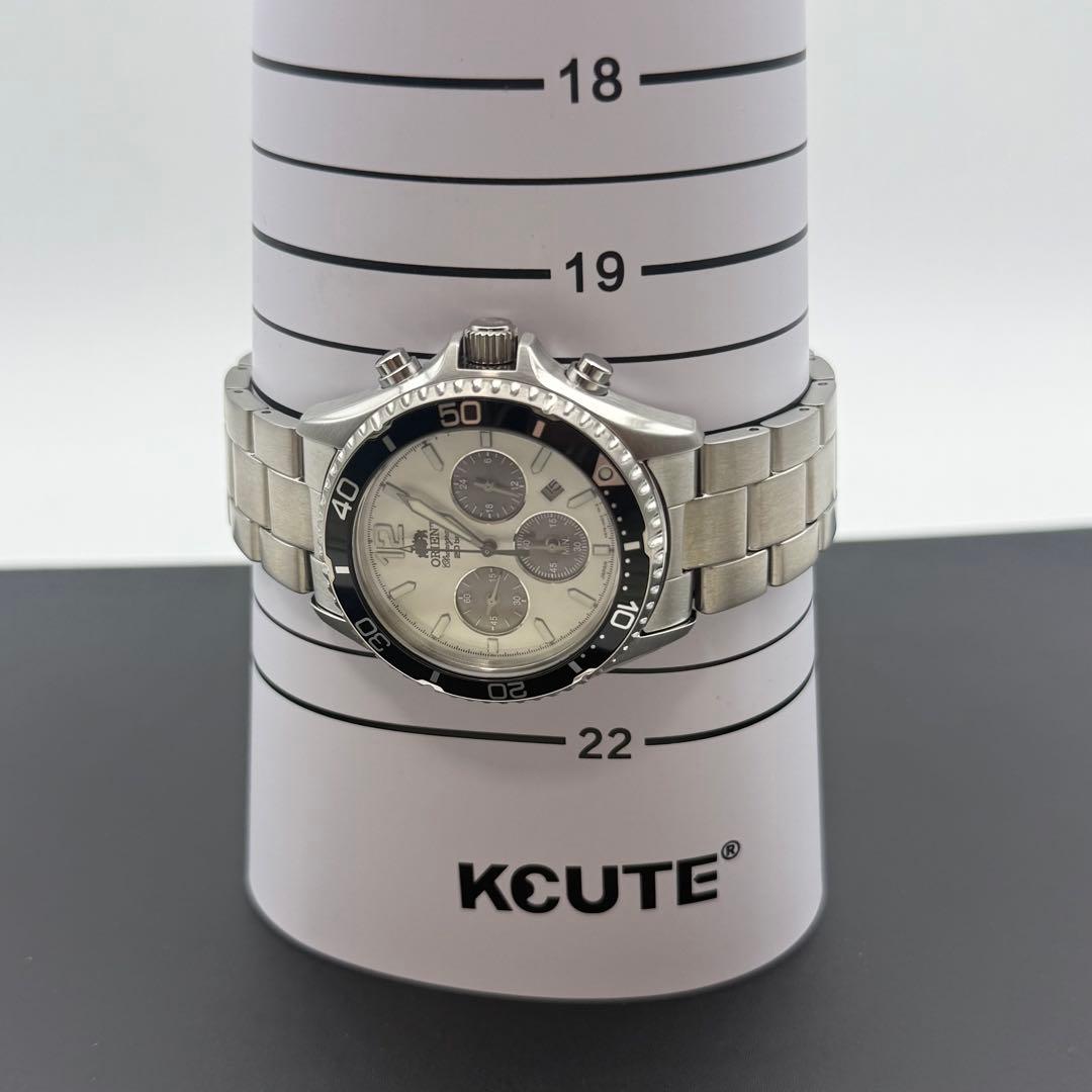 極美品/稼働品✨オリエント マコ 腕時計 クロノグラフ 防水 ソーラー メンズ