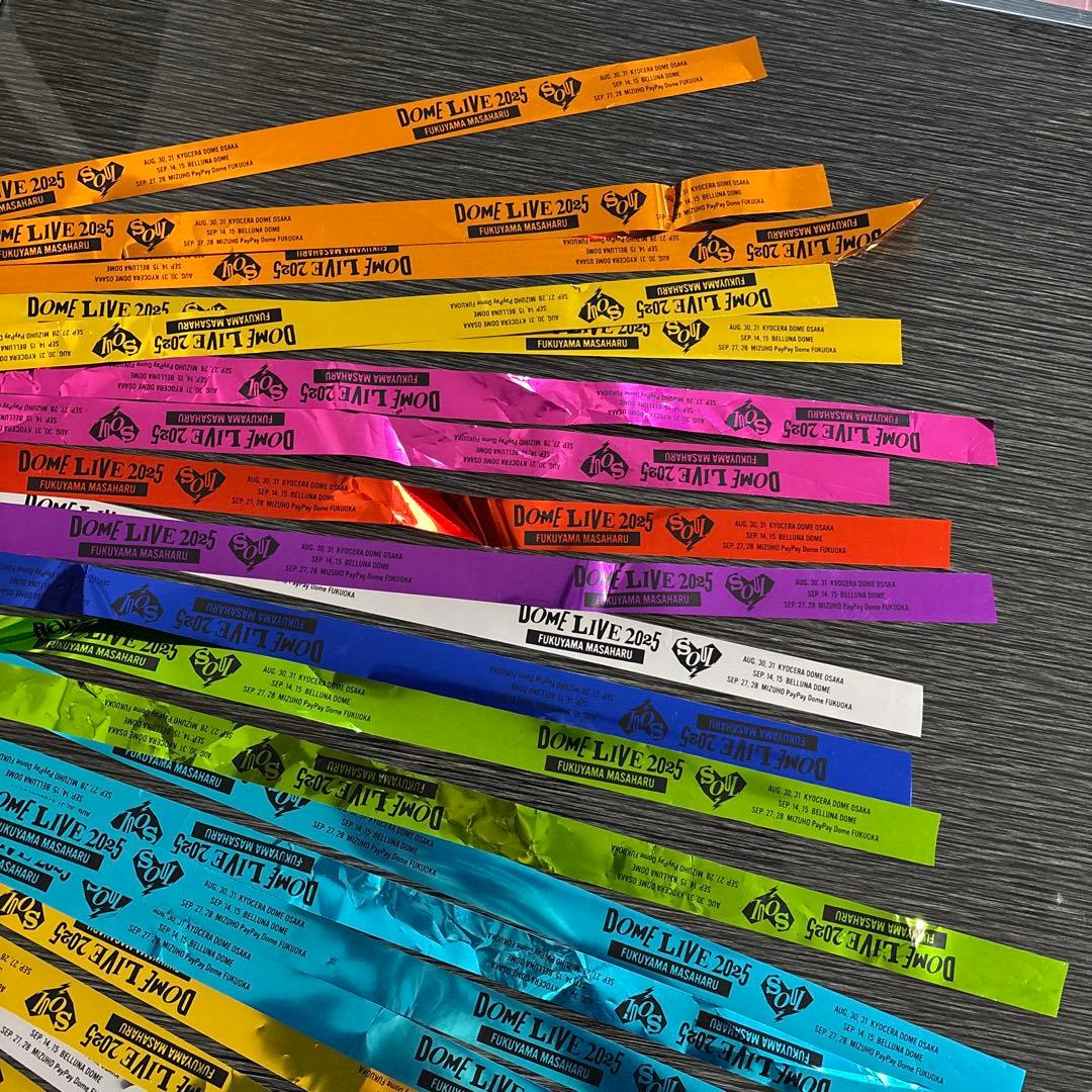 福山雅治ドームライブ2025 SOUL 銀テープ９色セット　継続記念トークバック