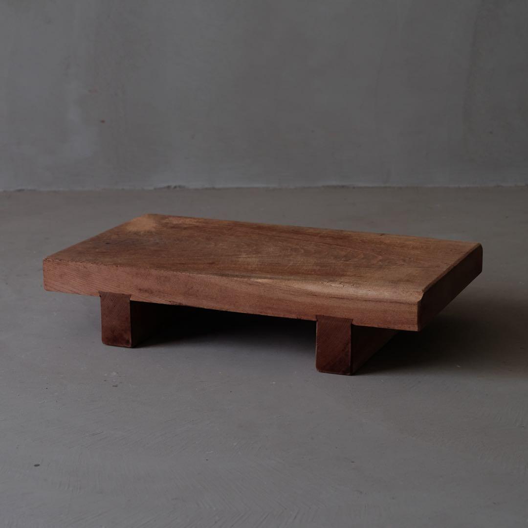 欅材 古い台　まな板 花台 座卓 カッティングボード 古道具 古民具 骨董