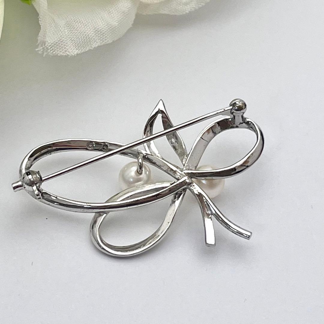 ☆美品☆ミキモト　パール　ブローチ　シルバー　皇室御用達ブランド