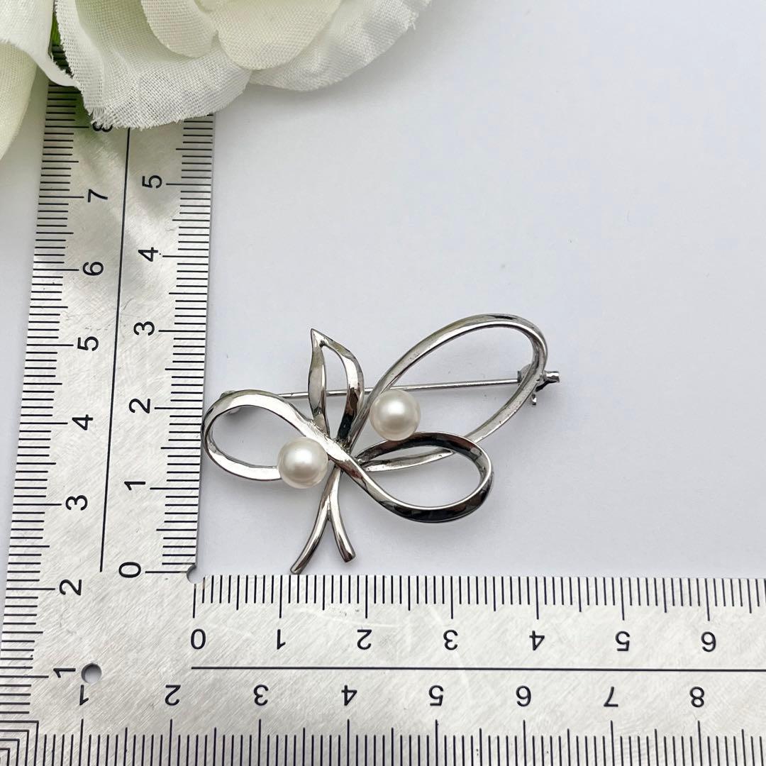 ☆美品☆ミキモト　パール　ブローチ　シルバー　皇室御用達ブランド