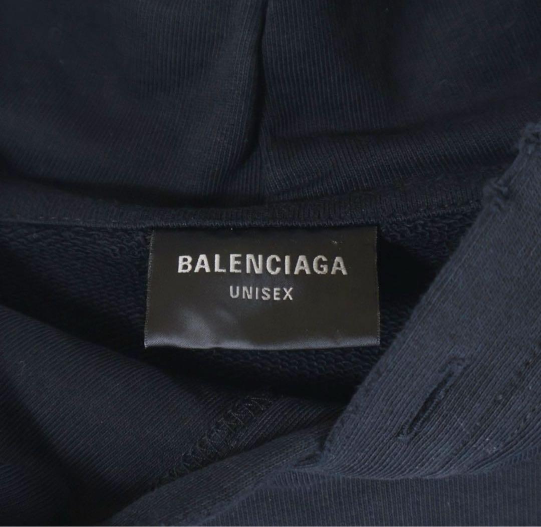 BALENCIAGA デストロイパーカー　ブラック