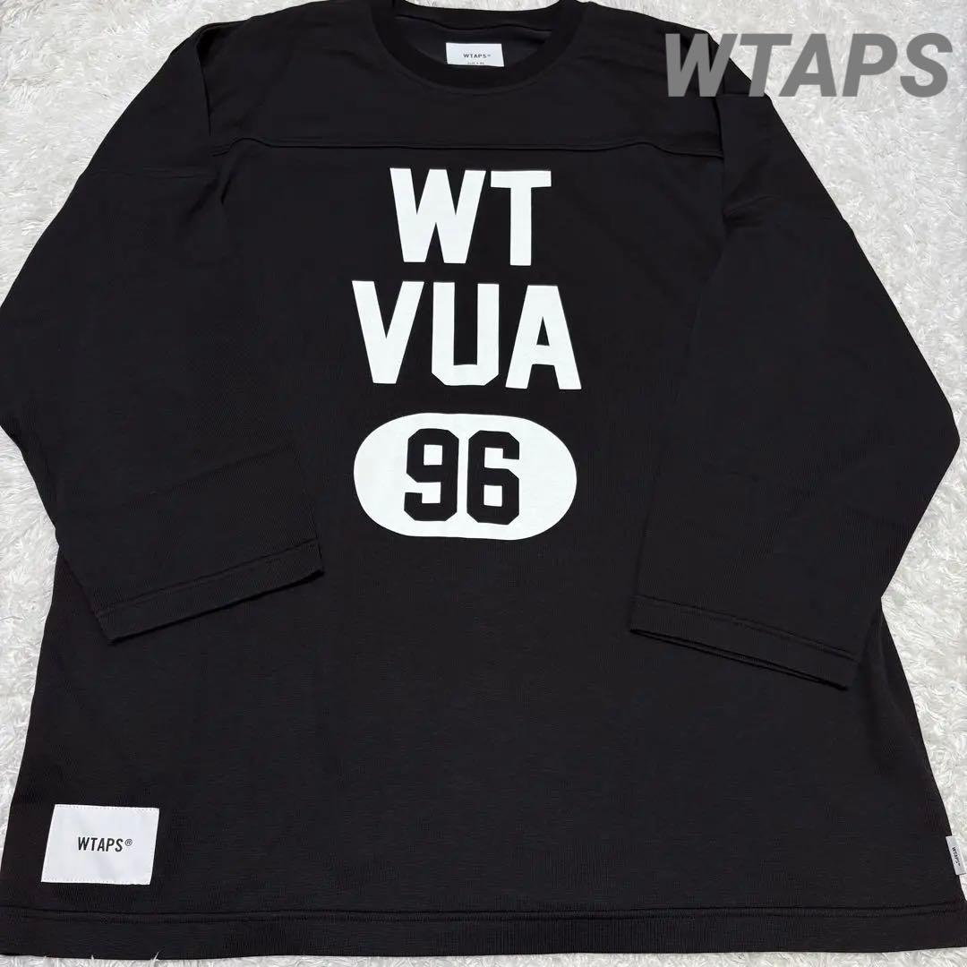 ダブルタップス WTAPS フットボール Tシャツ ロンT 長袖　黒 ブラック