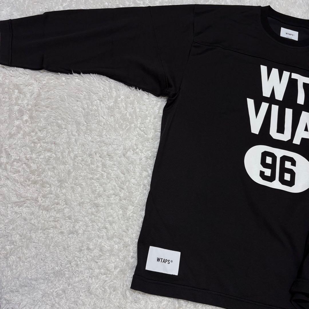 ダブルタップス WTAPS フットボール Tシャツ ロンT 長袖　黒 ブラック
